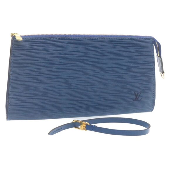 LOUIS VUITTON Epi Pochette Accessoires Pouch Blue M52945 LV Auth 23568AV - Picture 1 of 16